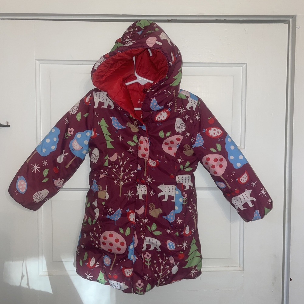 Hatley 3T/4T‎ Reversible Hooded Jacket Woodland Red Zippered
